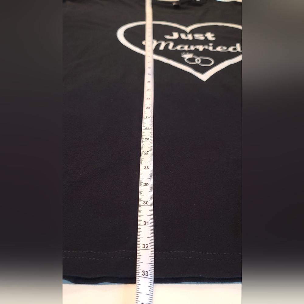 Matching “Just Married” Hubby & Wifey Black Shirts Set of 2 Plus Size XXL 18/20 - Picture 14 of 16